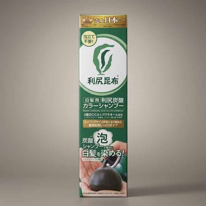 Rishiri хийн хөөстэй өнгөт шампунь, хар 180 г