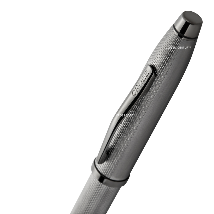Century® II Polished Slate Gray Engraved Diamond Pattern Selectip Rollerball Pen