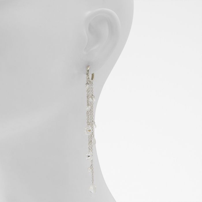 VERRAS-973-SILVER/CLEAR MULTI-L Earrings
