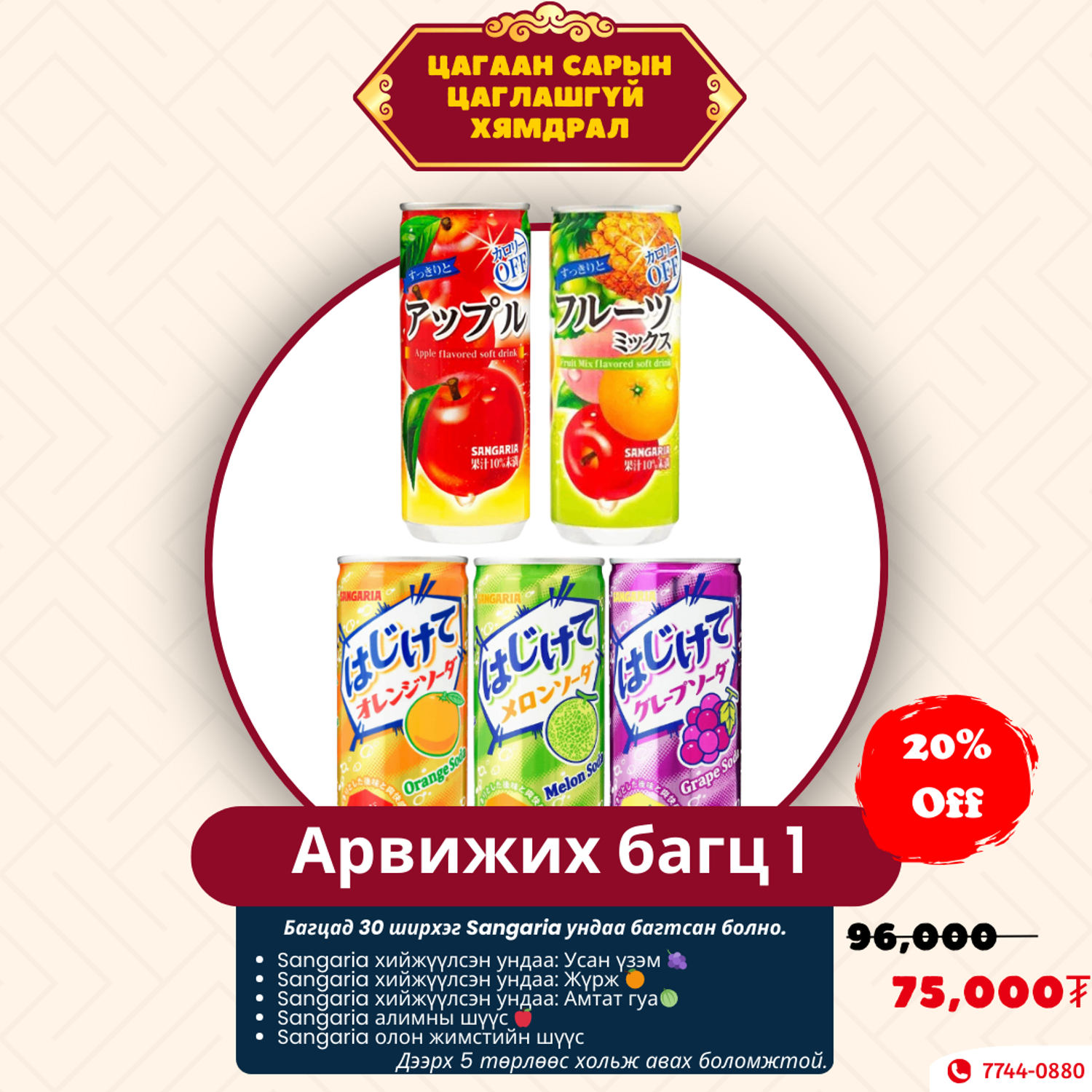 Цаглашгүй хямдралын Арвижих Багц 1