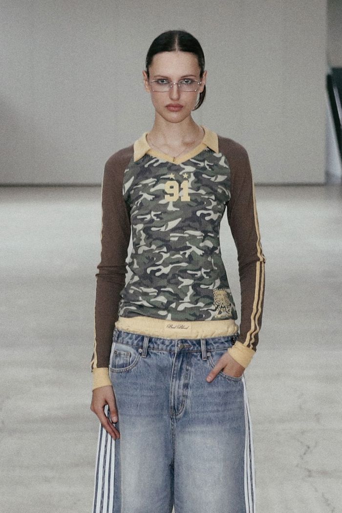 Nadja Jersey Top - Camo