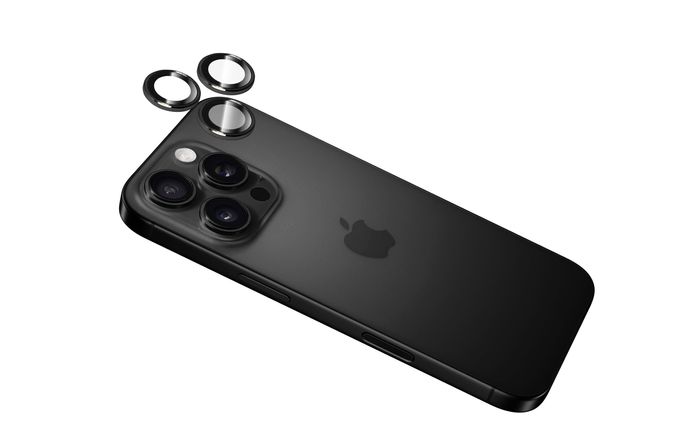 Камеры шилэн наалт (Anti-bacterial) Aluminium Camera Ring for iPhone 16 Pro/16 Pro Max (Black)