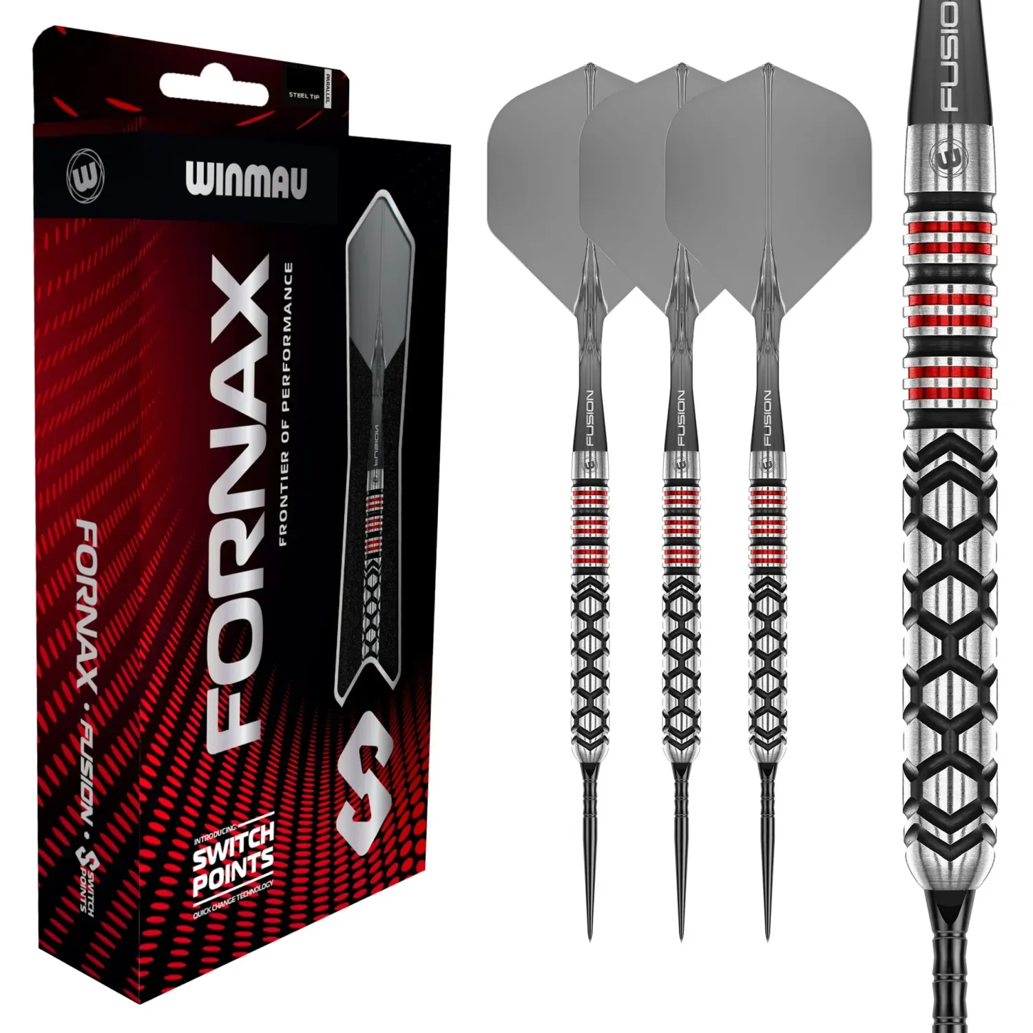 Winmau FORNAX Switch Point Darts - Parallel Steel Tip