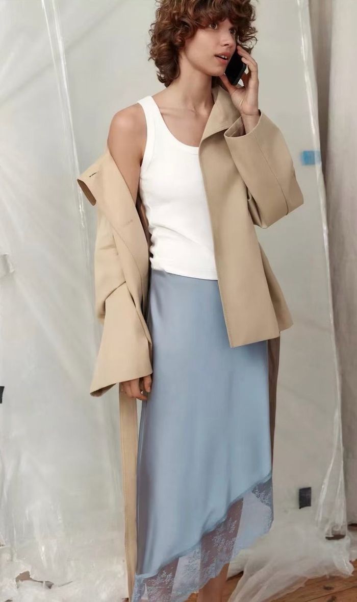 Zara silk tortoi yubka