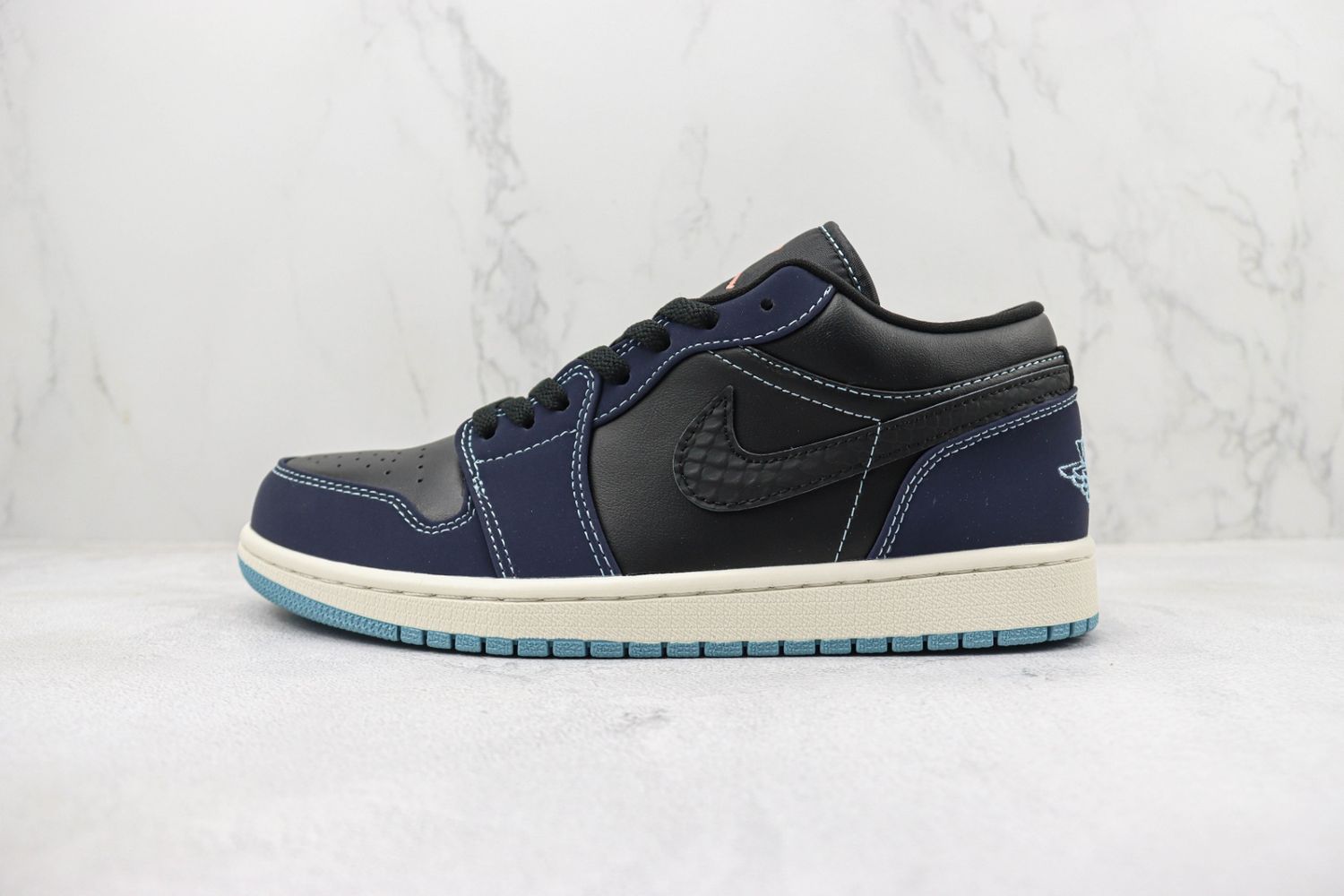 Jordan 1 Low SE Black Dark Obsidian Snakeskin (Women's)