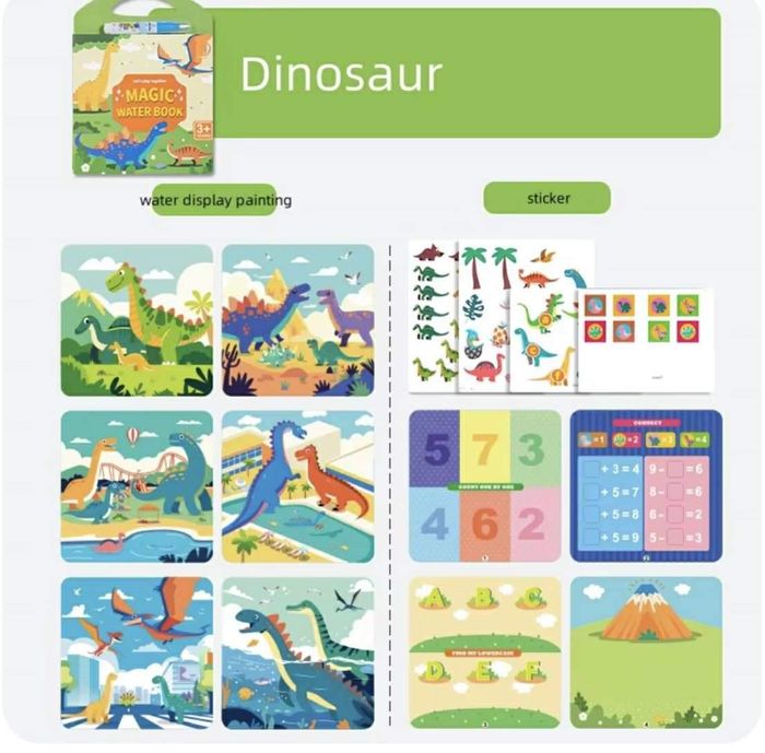 Magic water book-Dinosaur