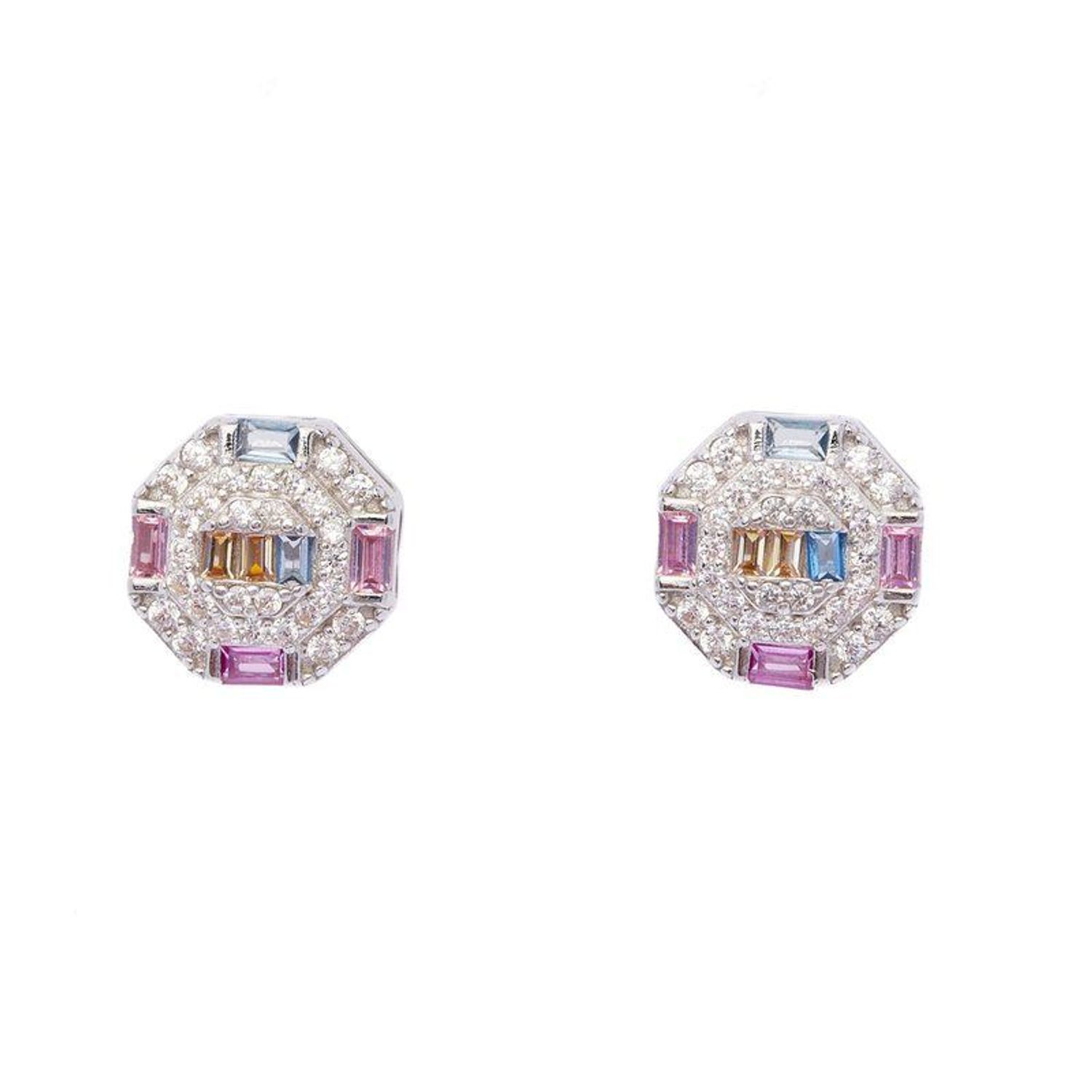 62262 Ээмэг Satin 925AG CZ RH