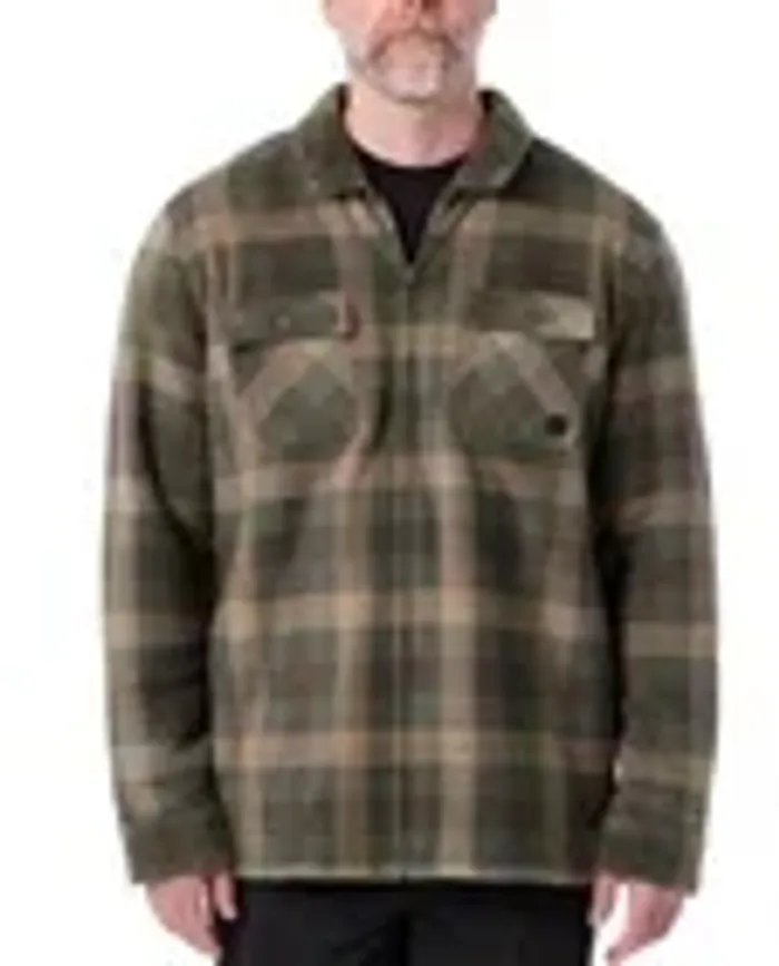 Voyager Men's Super Plush Shirt Jacket, Green, Size M