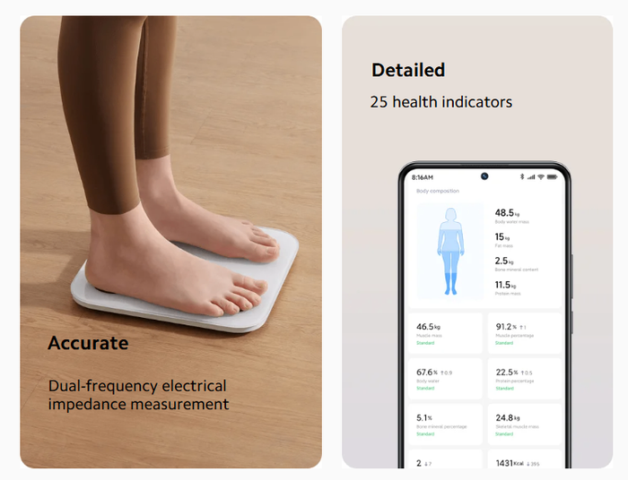 Xiaomi Body Composition Scale S400 - Массын задаргаа харуулах биеийн жин 