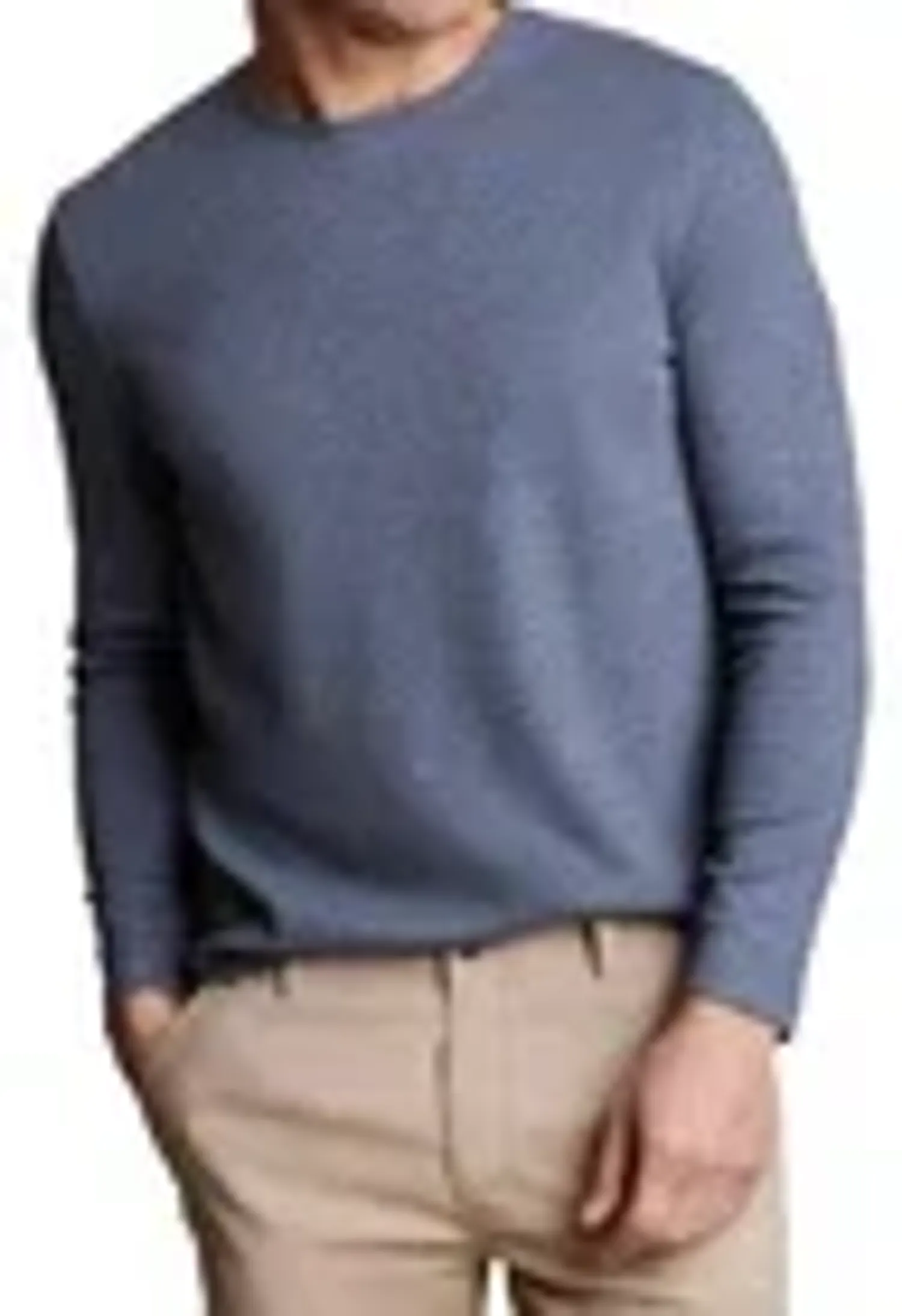 English Laundry Men’s Comfort Stretch Long Sleeve Crewneck Shirt, Blue, Size XXL