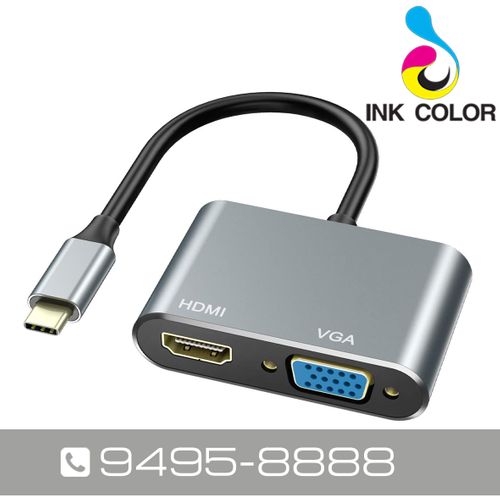 Type C to HDMI and VGA
