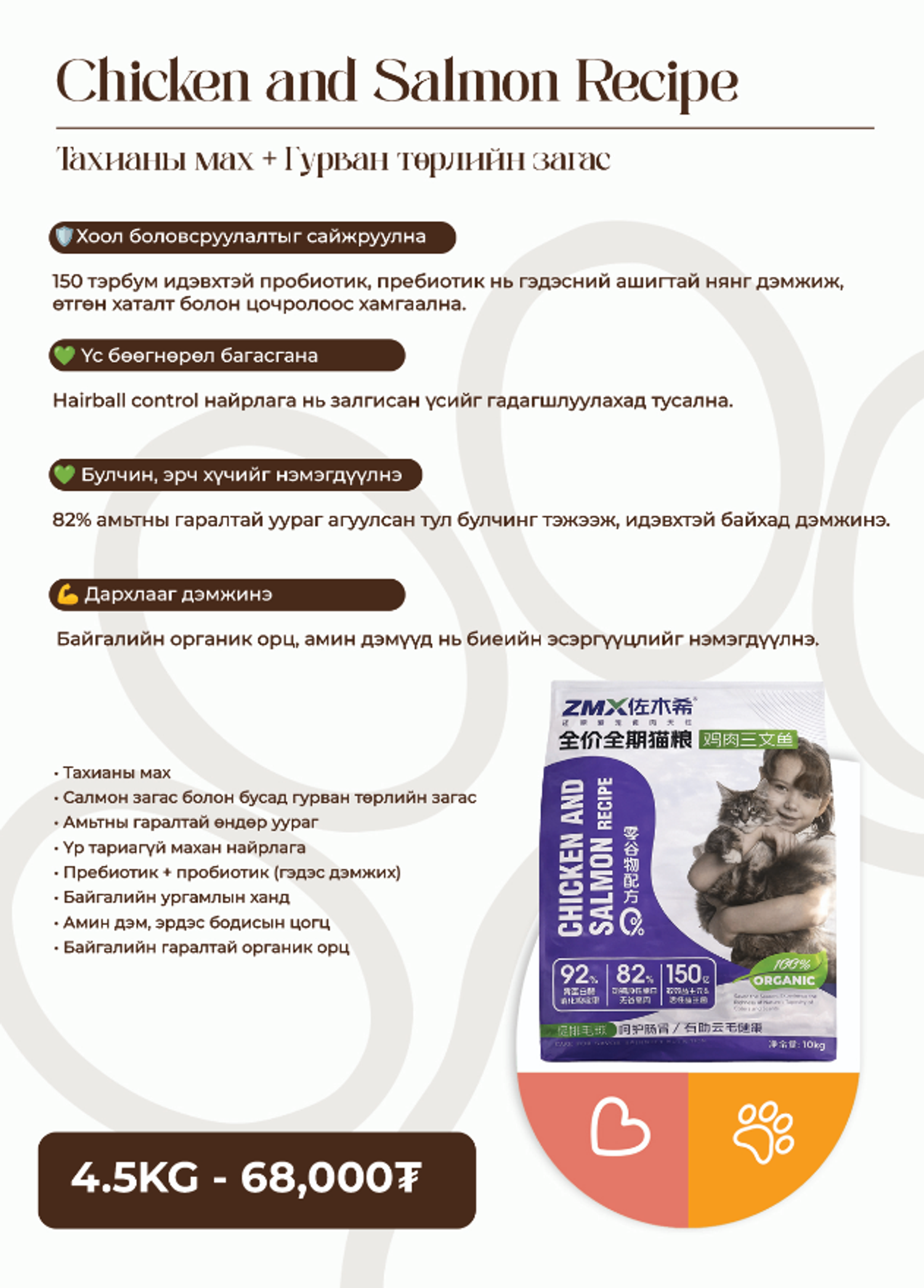 ZMX муурны хоол 