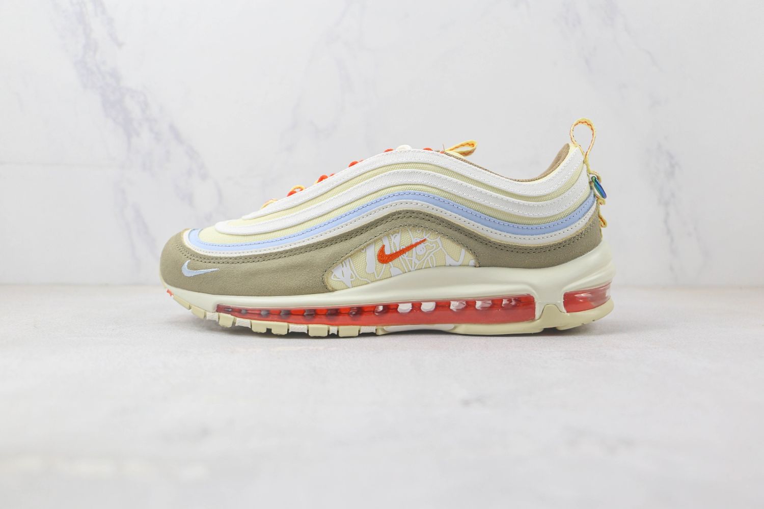 Nike Air Max 97 Alabaster Safety Orange Sail 