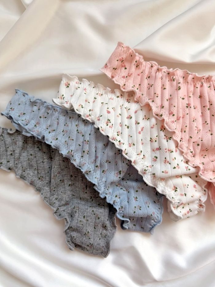 Flower cute cotton panty 4ш set