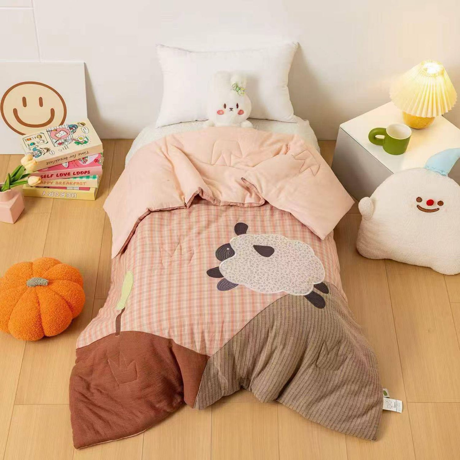 Цэвэр даавуун муслин материалтай хүүхдийн дэрний ууттай хөнжил