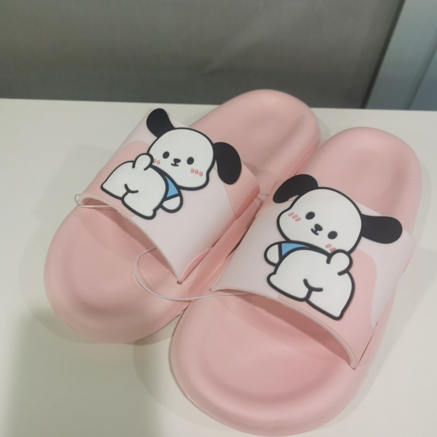 (Pink 38-39) Cute Cartoon Series Trendy Slide Slippers for Ladies 