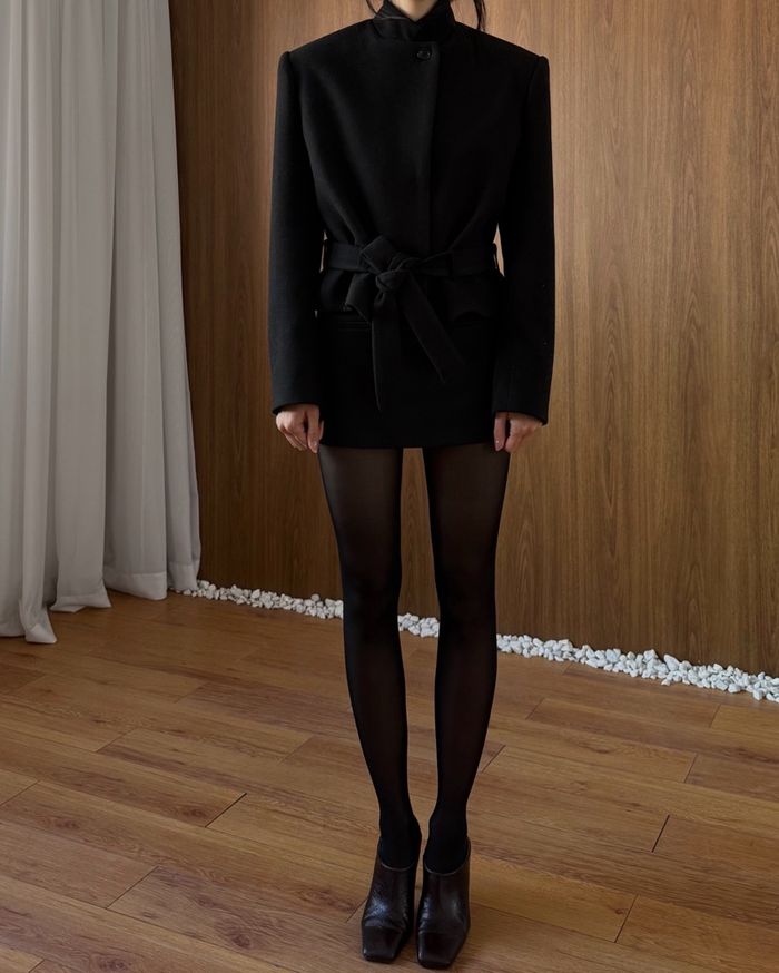 BELTED CROPPED JACKET