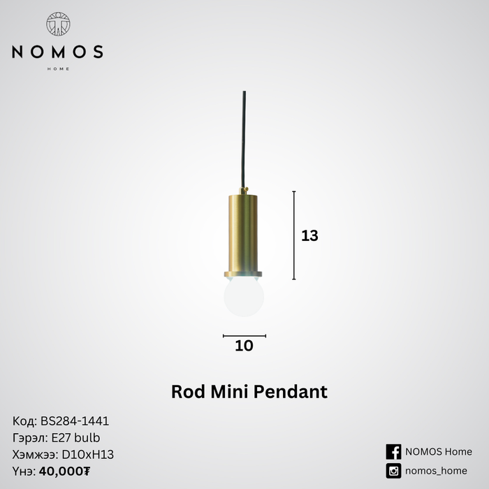 Rod mini pendant