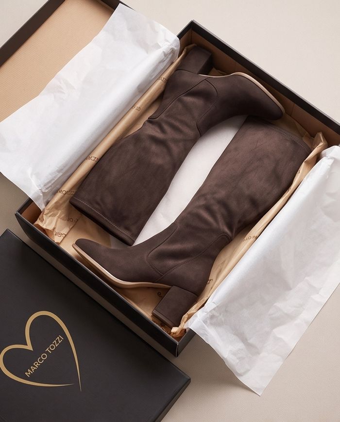 Marco Tozzi knee boot brown