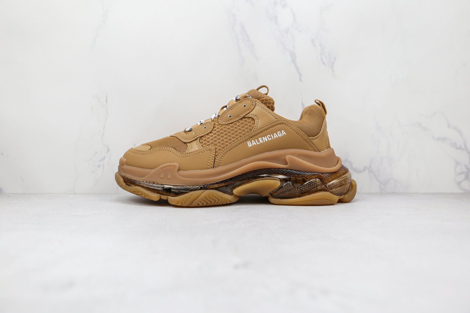 Balenciaga Triple S Clear Sole Light Camel