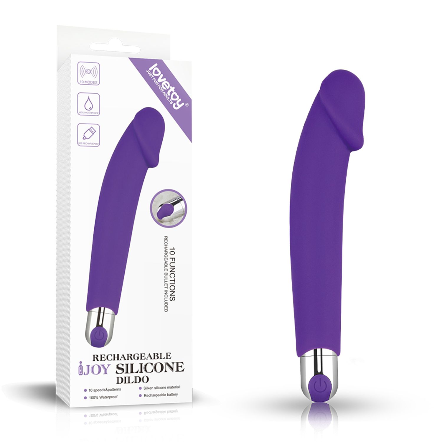 Rechargeable joy silicone dildo