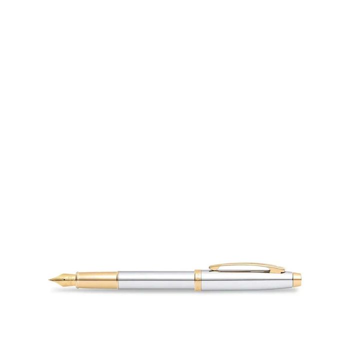 Sheaffer® 100 Chrome with Gold Trims Fountain Pen