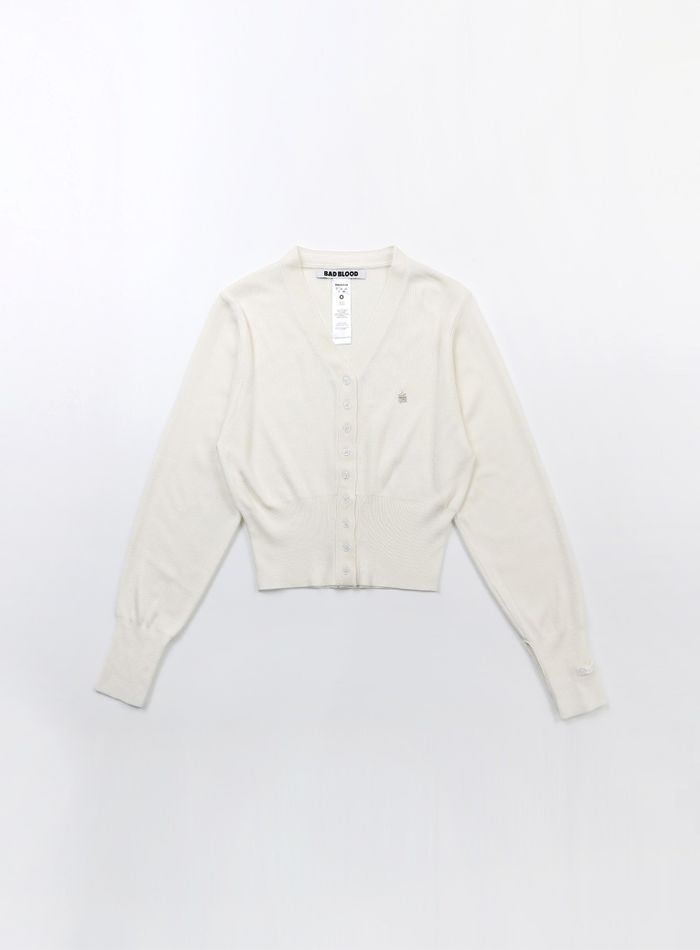  The Pure V-neck Cardigan - White