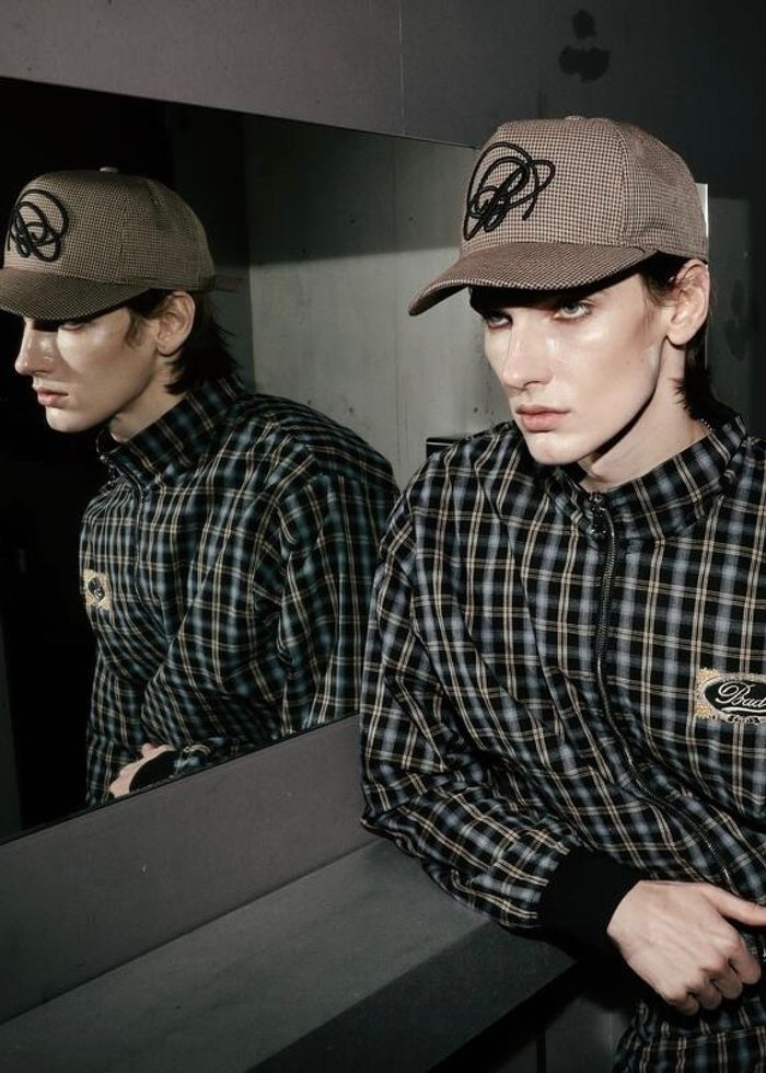 Dark Classic Street Ball Cap - Houndtooth/Brown