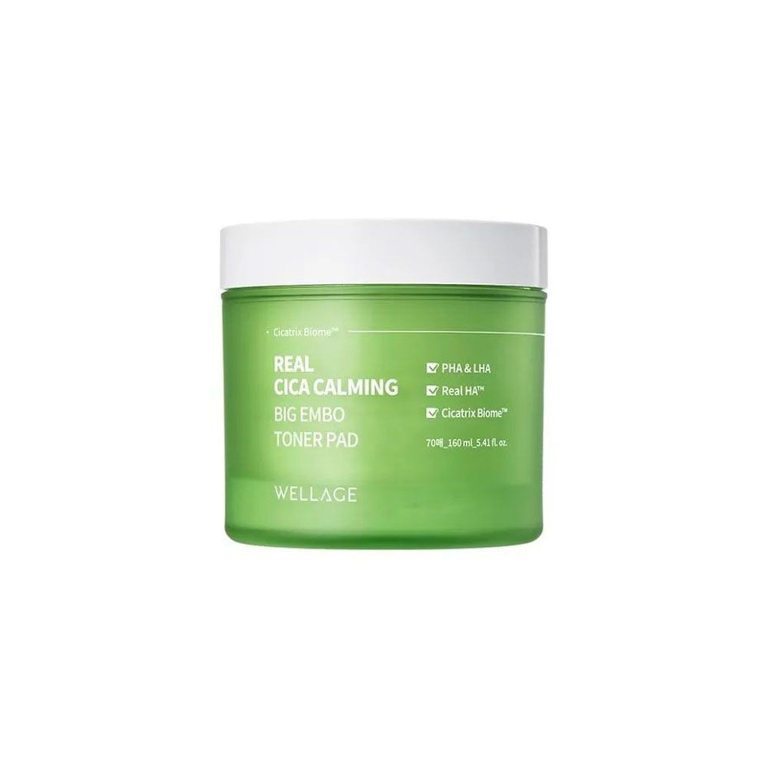 WELLAGE  real cica calming big embo toner pad