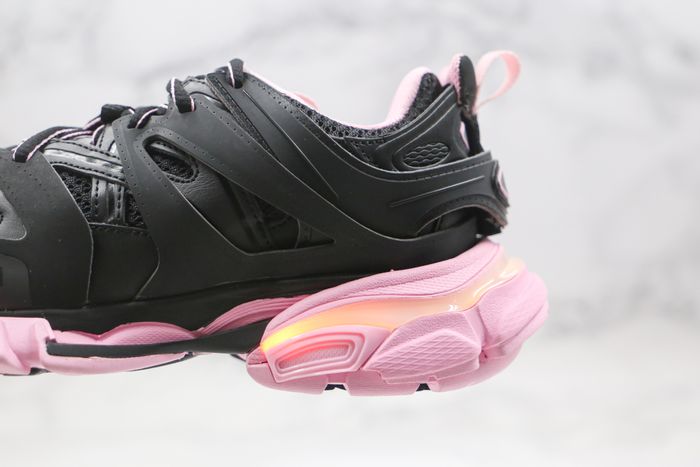 BALENCIAGA Track Mule Clear Sole Sneakers sort pink