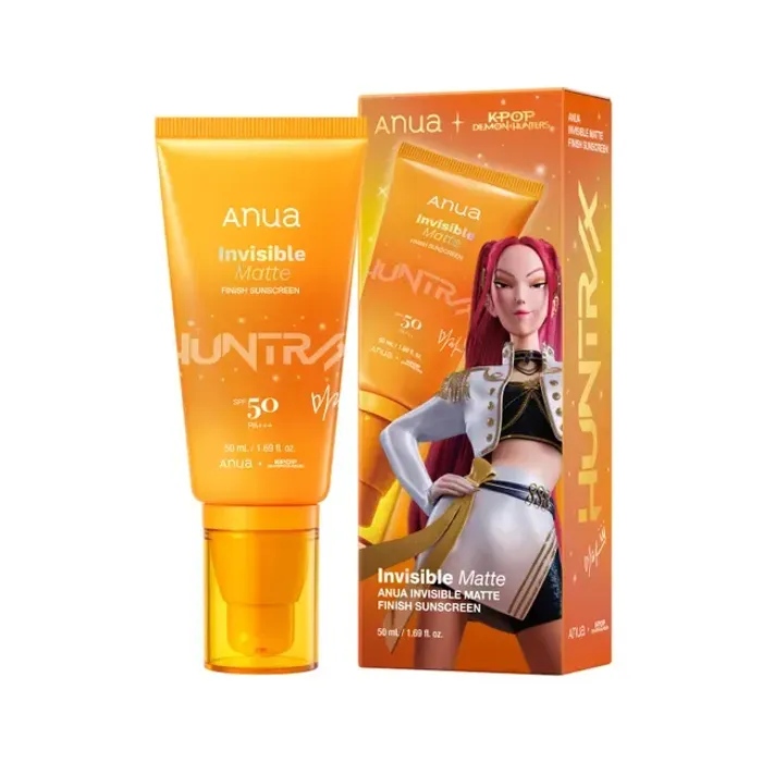 Anua Kpop demon hunters invisible matte finish sun cream