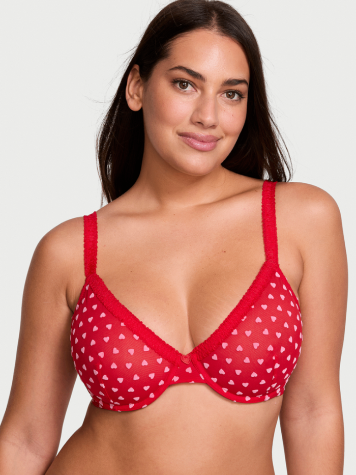 Tease Hearts Unlined Demi Bra