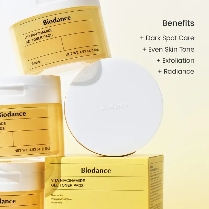 Biodance Vita Niacinamide Gel Toner Pads 60pcs
