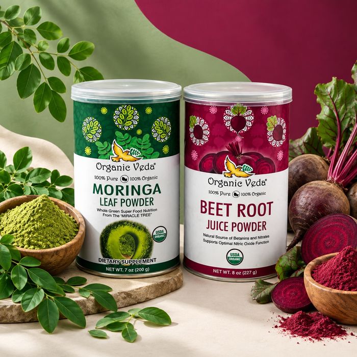 Organic Veda Moringa & Beet Energy Bundle