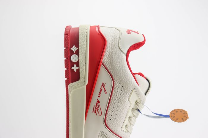 Louis Vuitton LV Trainer White / Red / Grey