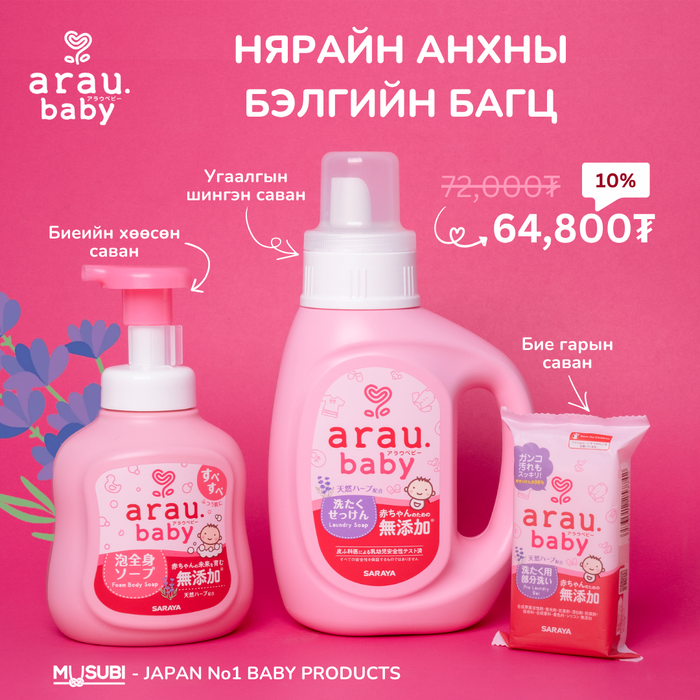 arau.baby Нярайн анхны бэлгийн багц