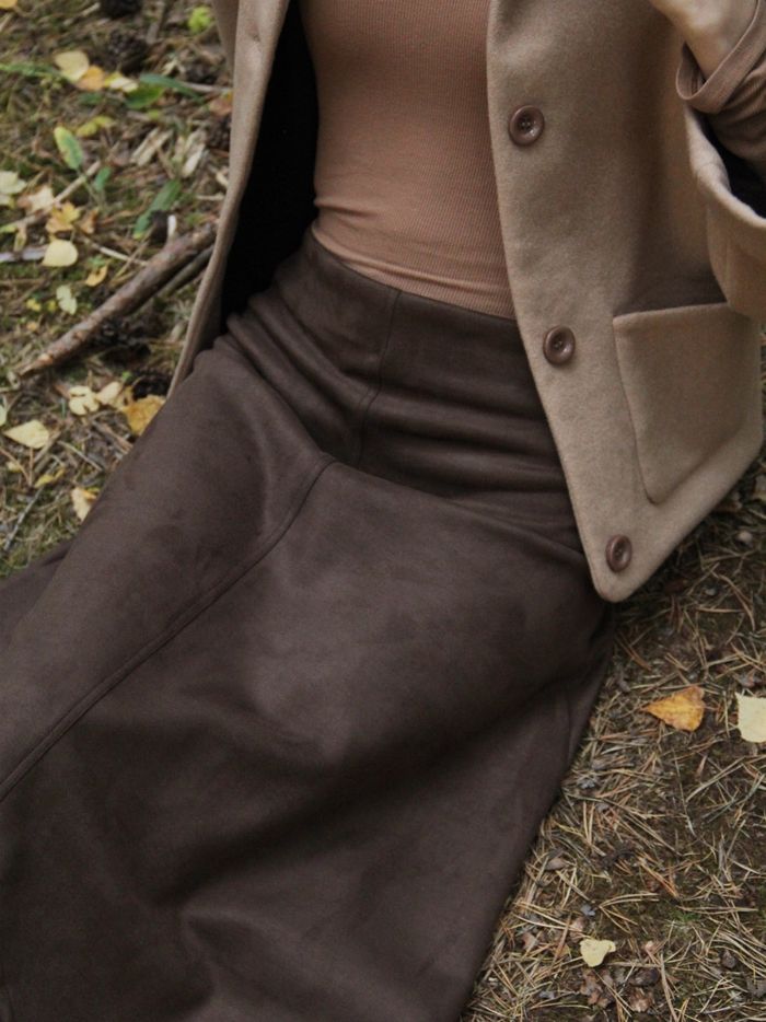 Draped Midi Skirt