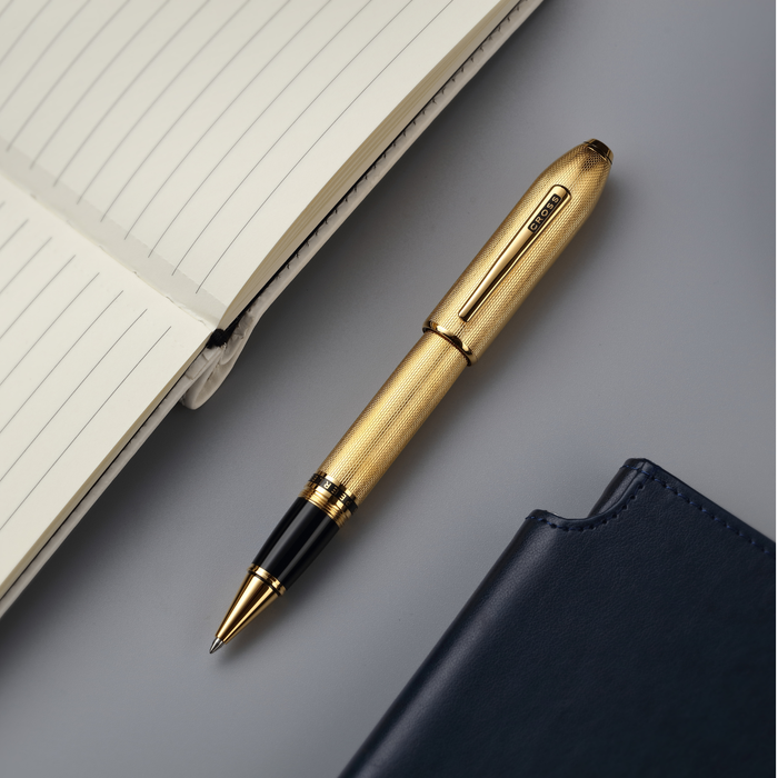 Cross Peerless 23KT Heavy Gold Plate with Gold-plated Appointments and Swarovski Crystal Selectip®® Rollerball Pen