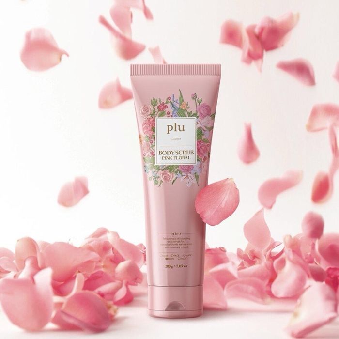 plu PINK FLORAL BODY SCRUB