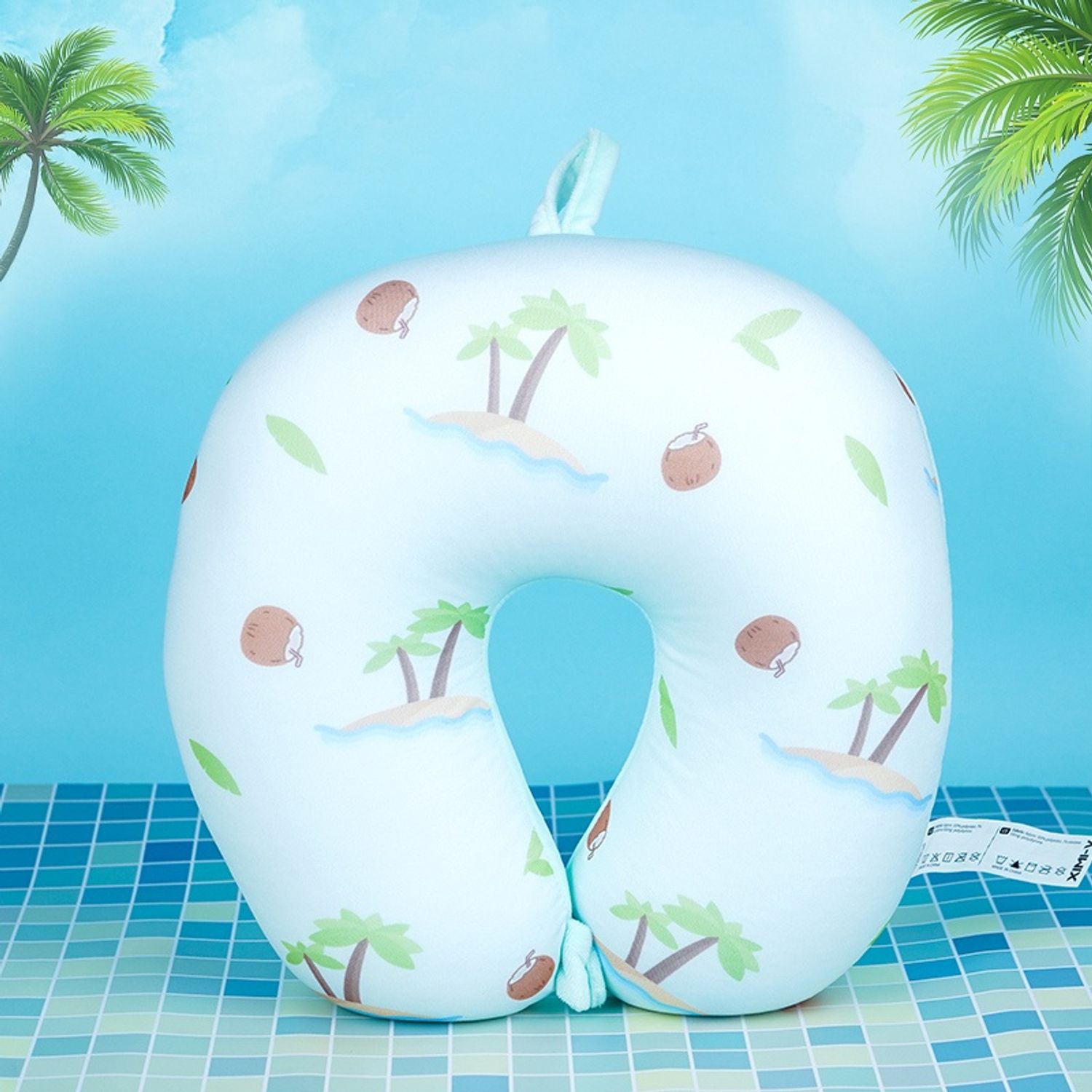 Island Coconut Grove Particle Foam U-shaped Pillow