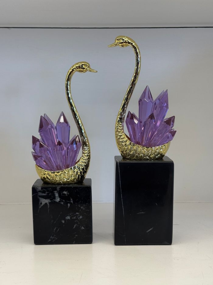 Crystal Golden Swan