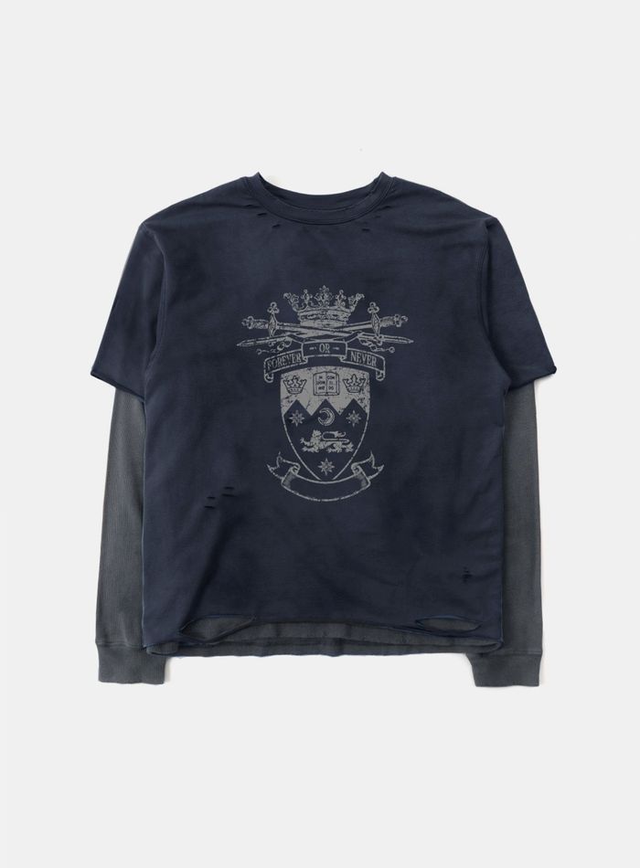 Shield M Layered Long Sleeve - Dusty Blue