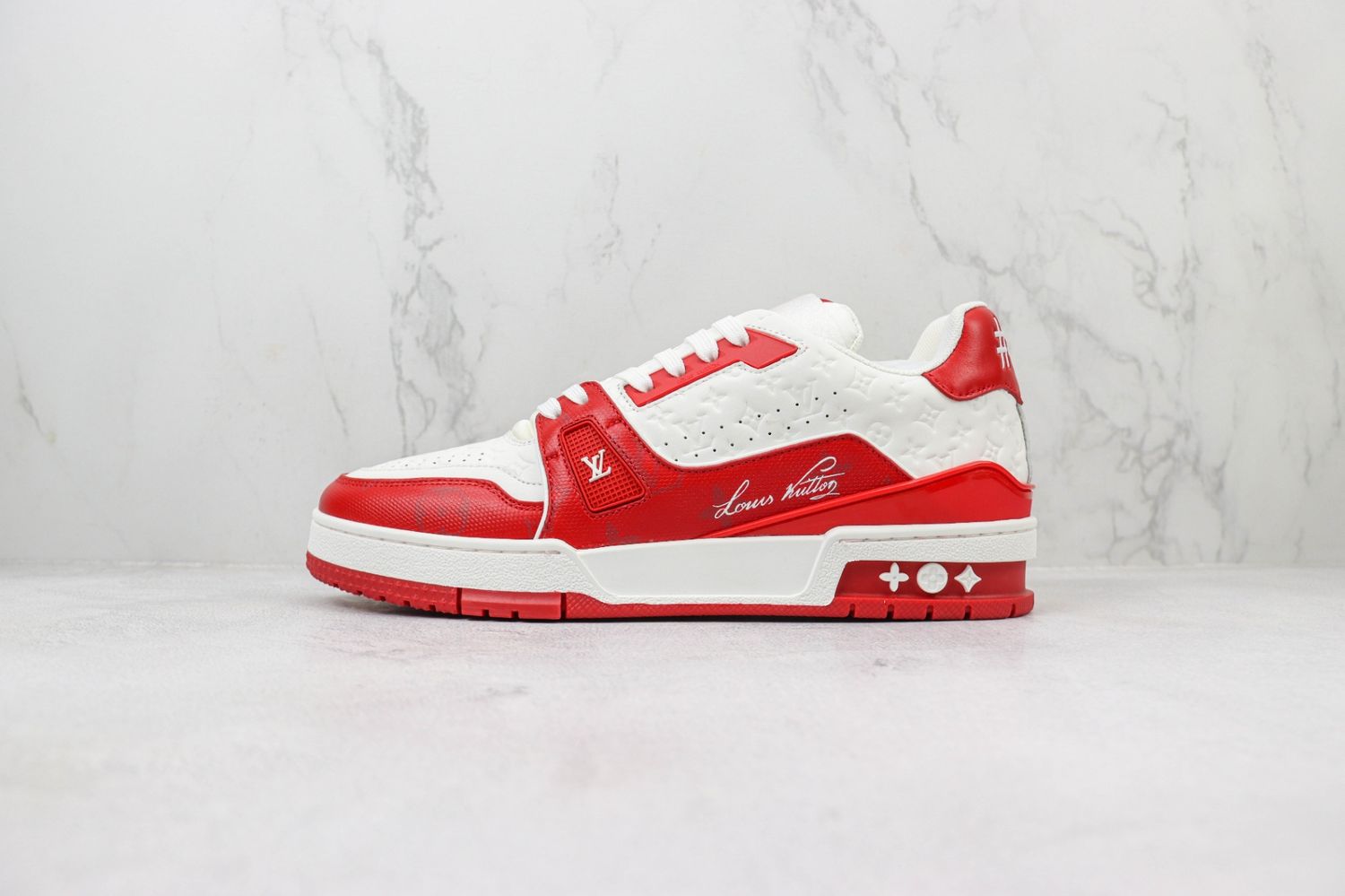 Louis Vuitton Trainer #54 Signature Red White