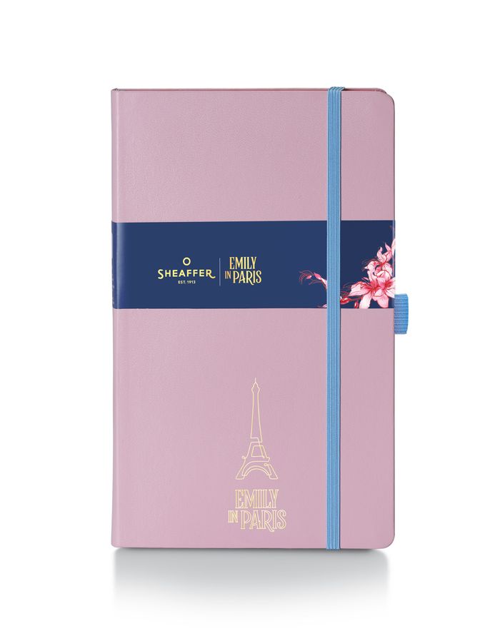 NOTEBOOK SHEAFFER EIP MEDIUM HARD COVER 90GSM INK FRIENDLY PAPER WITH EMBOSSED EIFFEL TOWER PINK