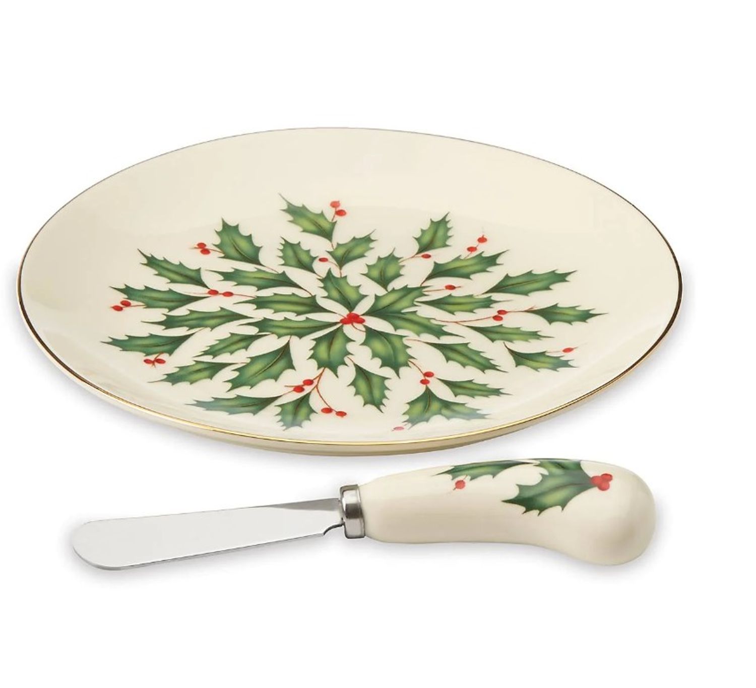 HOSTING THE HOLIDAYS DW CHEESE PL W/KNIFE