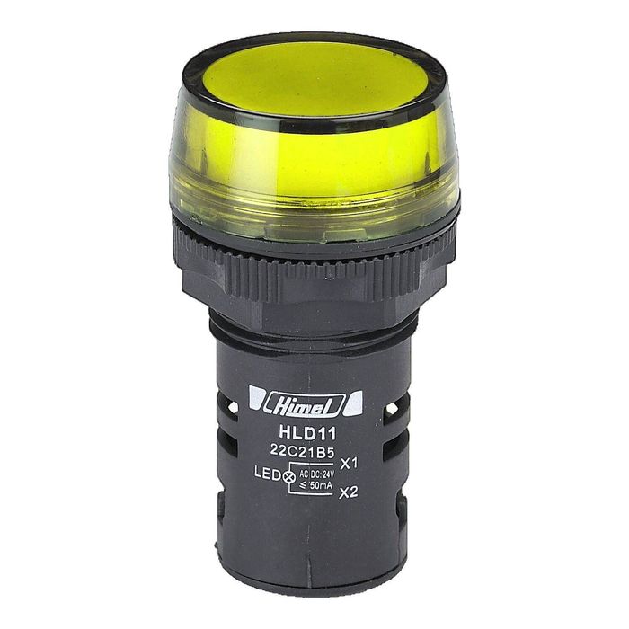 PILOT LIGHT 22MM AC 240V YELLOW
