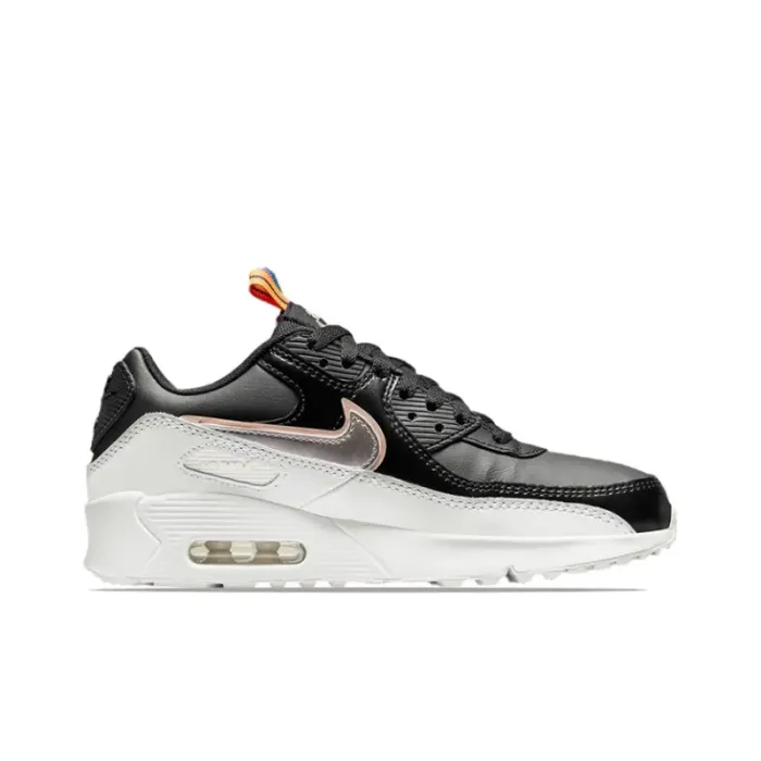 Nike Air Max 90 Leather SE 'Off Noir Metallic Pewter' GS