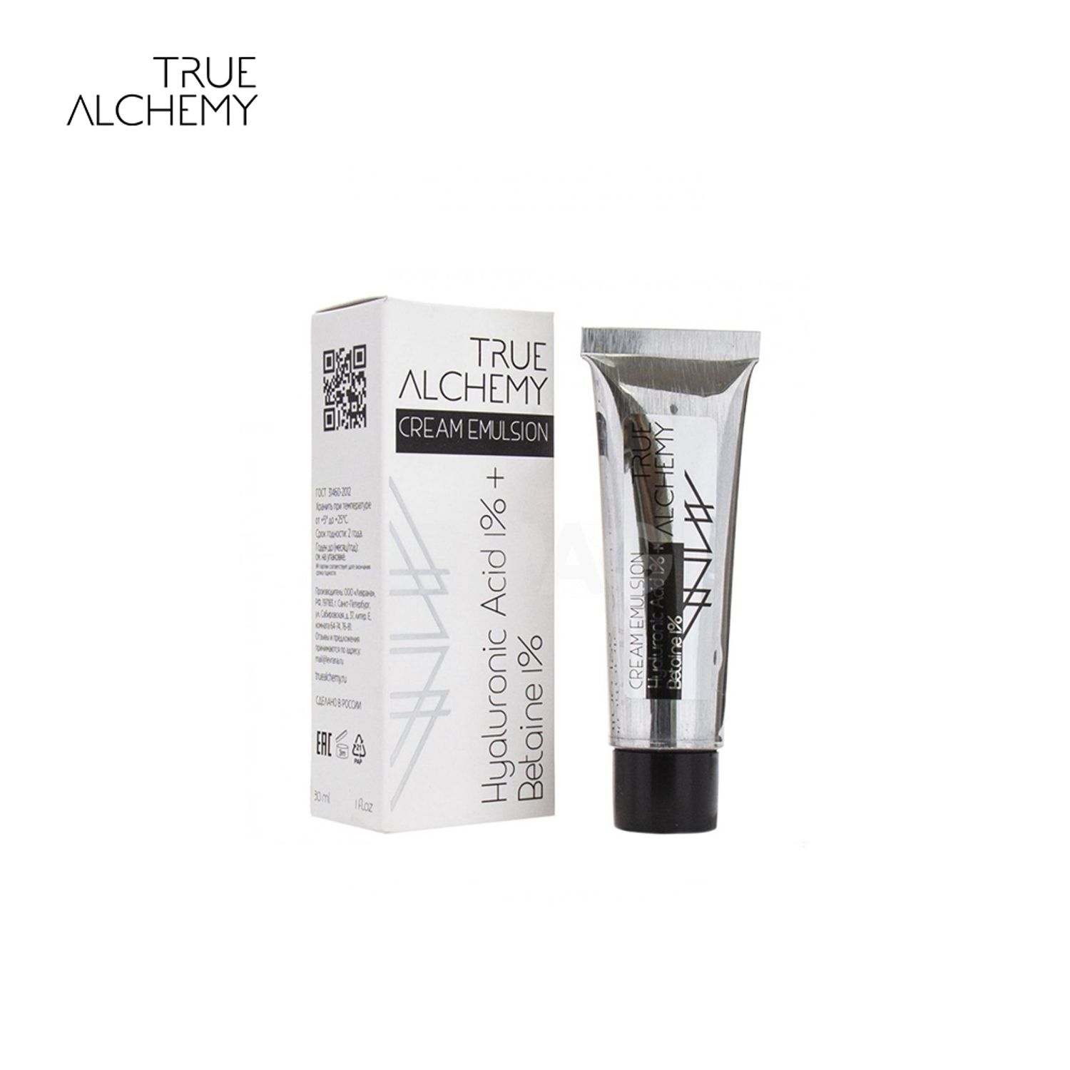True Alchemy: Hyaluronic Acid 1% + Betaine 1% нүүрний тос, 30 мл