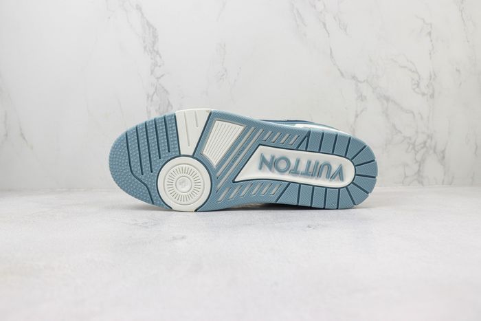 Louis Vuitton LV Trainer Blue Beige
