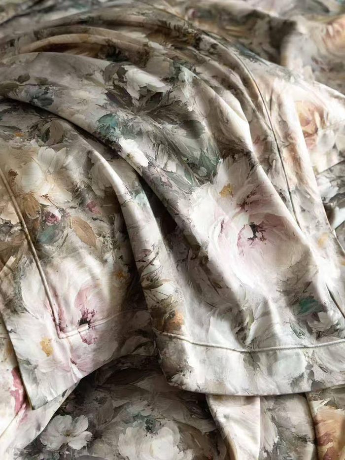 Зурсан мэт хээтэй зөөлөн, сайн чанарын сатин даавуун материалтай 4 хос